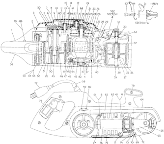 Page A Diagram and Parts List for 7450 Type 2 Black and Decker Belt or Drum Sander